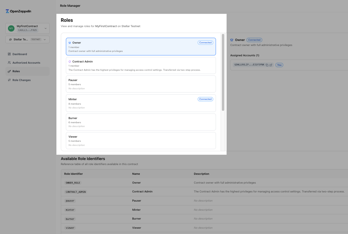 Roles List